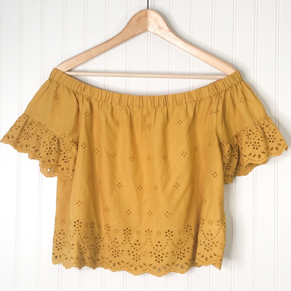 Madewell Eyelet Off-the-Shoulder Top
